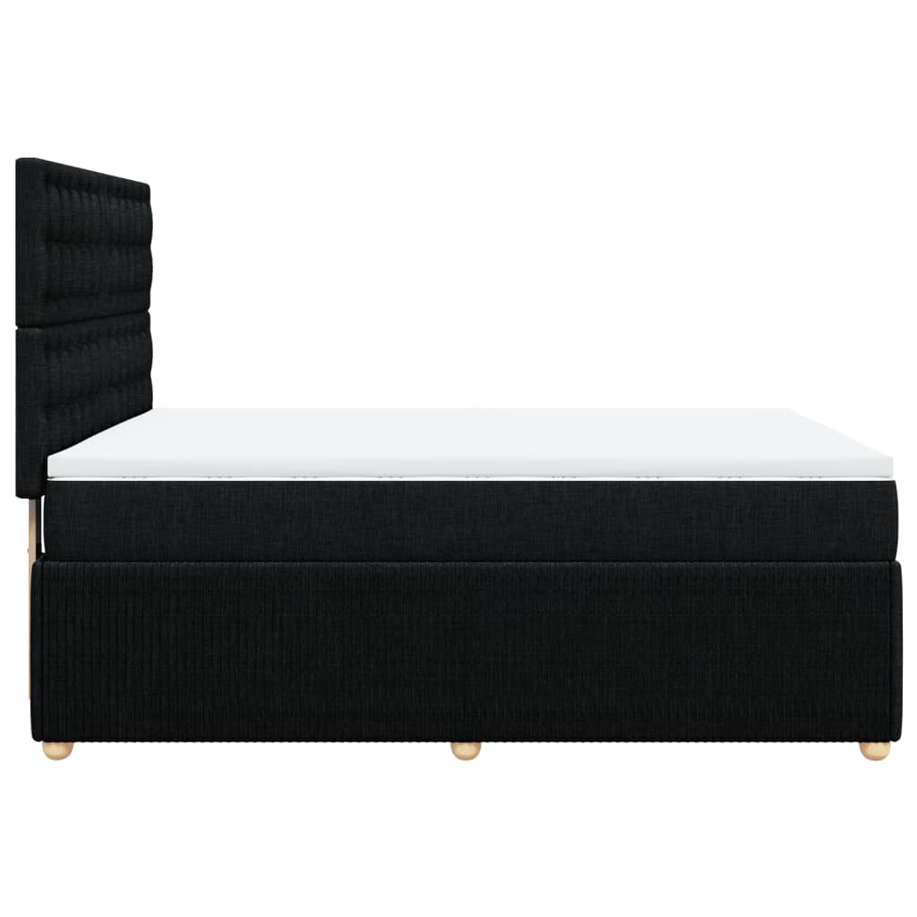 Boxspring met matras stof zwart 160x200 cm