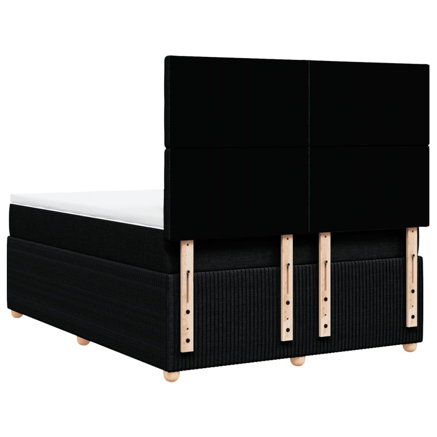 Boxspring met matras stof zwart 160x200 cm