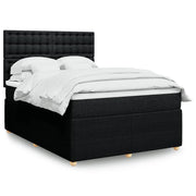 Boxspring 160x200 cm zwart met matras