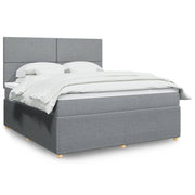Boxspring met matras lichtgrijs 180x200 cm