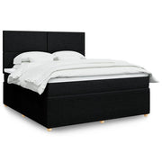 Boxspring met matras zwart 180x200 cm