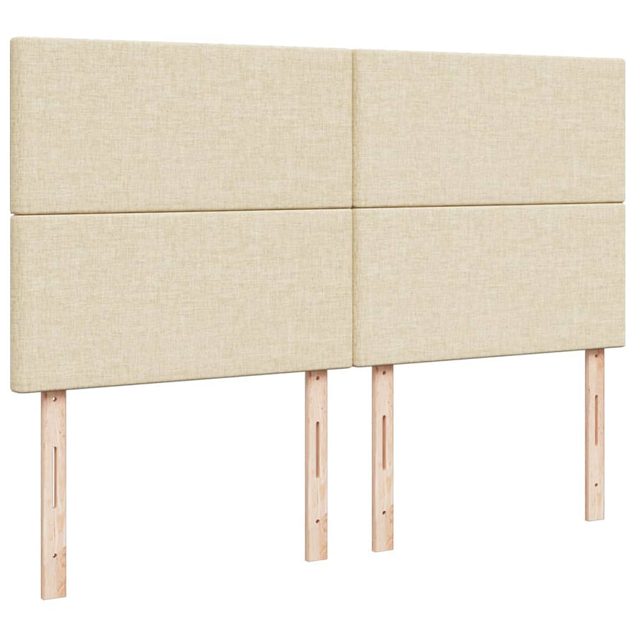 Boxspring met matras stof crèmekleurig 180x200 cm