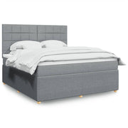 Boxspring met matras lichtgrijs 180x200 cm