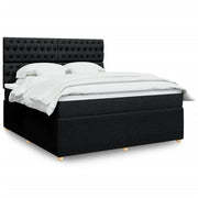Boxspring 180x200 cm zwart met pocketveringmatras