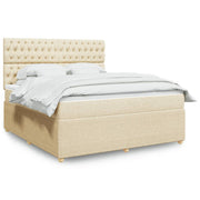 Boxspring crèmekleurig 180x200 cm met matras