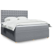 Boxspring 180x200 cm lichtgrijs met pocketveringmatras