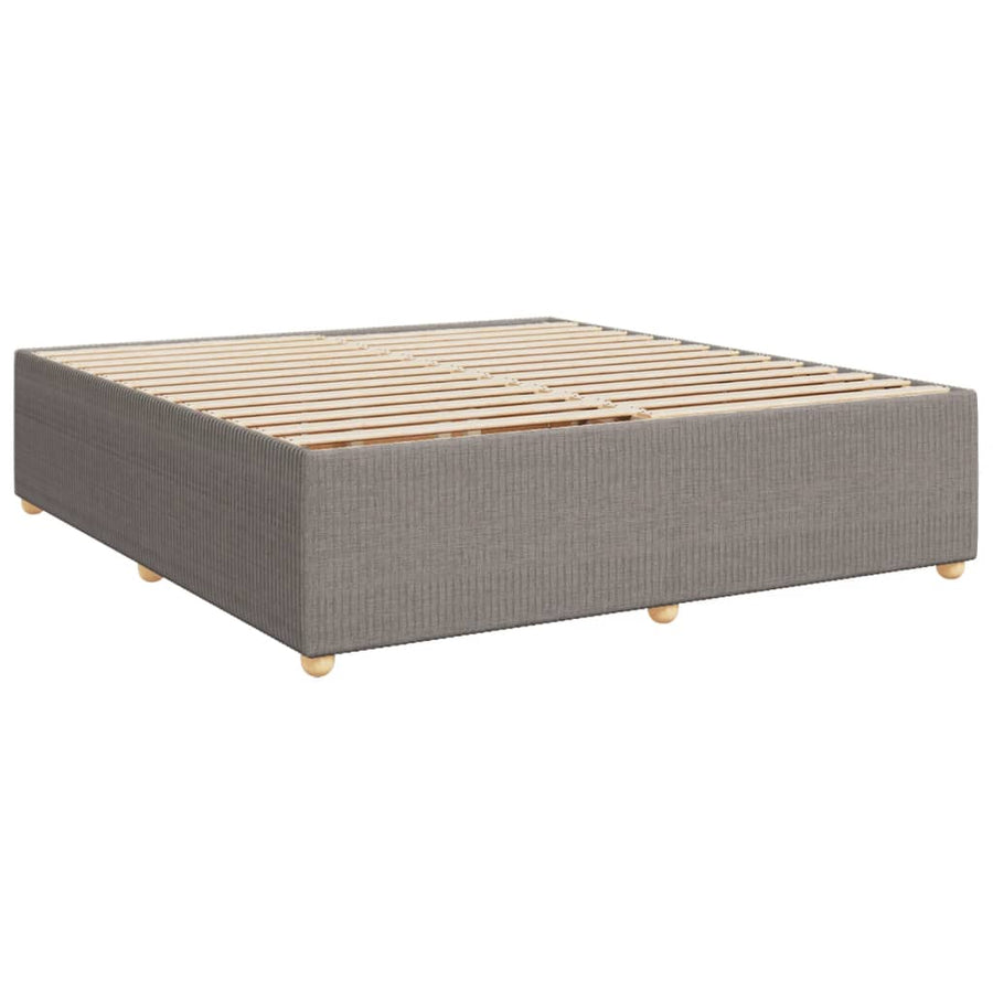 Boxspring met matras stof taupe 200x200 cm