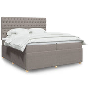 Boxspring 200x200 cm taupe met pocketveringmatras