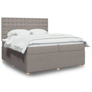 Boxspring met matras taupe 200x200 cm