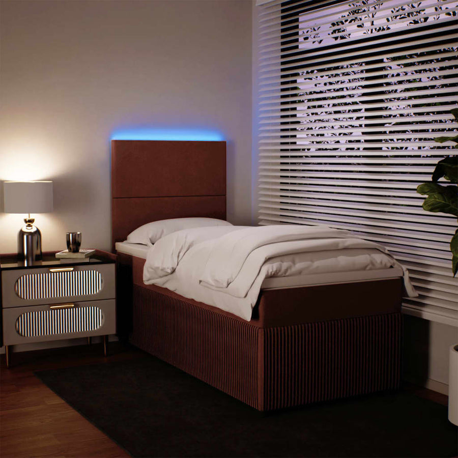 Boxspring met matras fluweel roze 80x200 cm