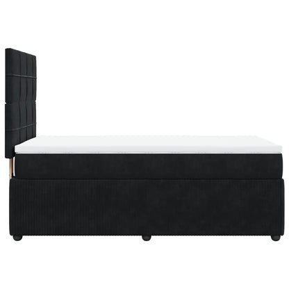 Boxspring met matras fluweel zwart 80x200 cm