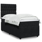 Boxspring met matras 90x190 cm fluweel zwart