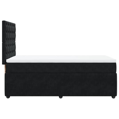 Boxspring met matras fluweel zwart 90x190 cm
