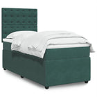 Boxspring met matras 90x200 cm fluweel donkergroen