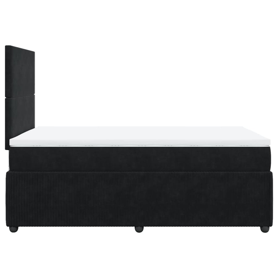 Boxspring met matras fluweel zwart 120x190 cm