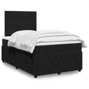 Boxspring met matras 120x190 cm zwart fluweel