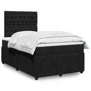 Boxspring met matras 120x190 cm zwart fluweel
