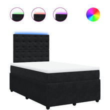 Boxspring met matras fluweel zwart 120x190 cm