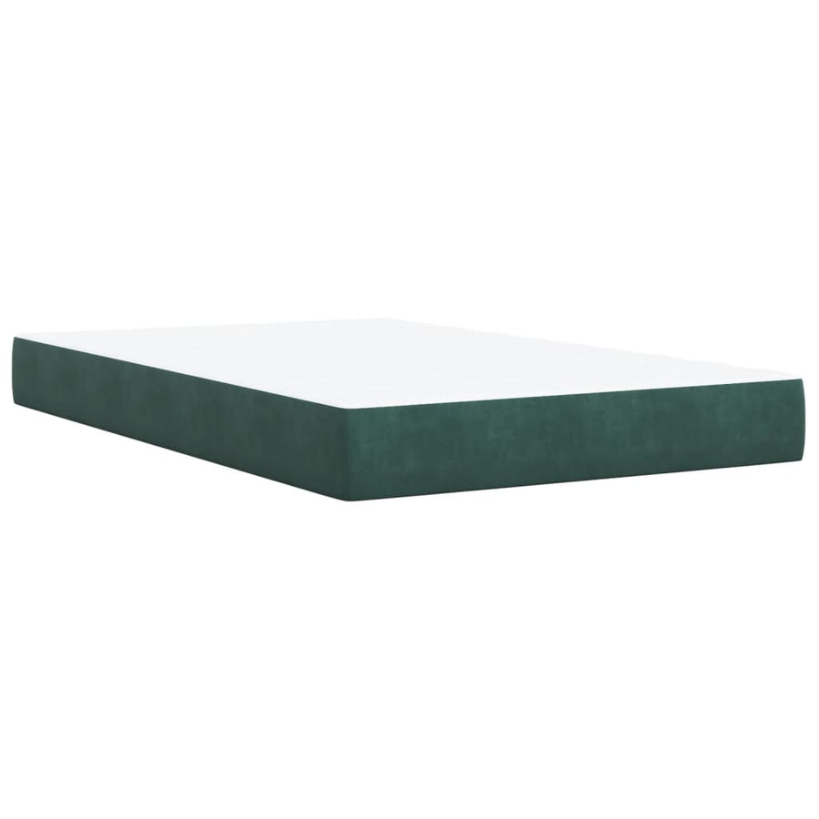 Boxspring met matras fluweel donkergroen 120x200 cm