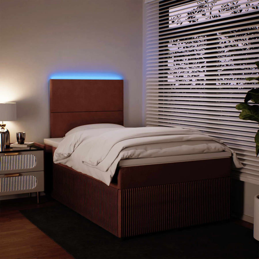 Boxspring met matras fluweel roze 120x200 cm