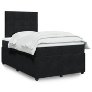 Boxspring met matras 120x200 cm zwart fluweel