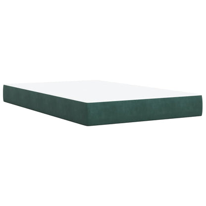 Boxspring met matras fluweel donkergroen 120x200 cm