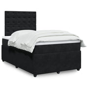 Boxspring met matras 120x200 cm fluweel zwart