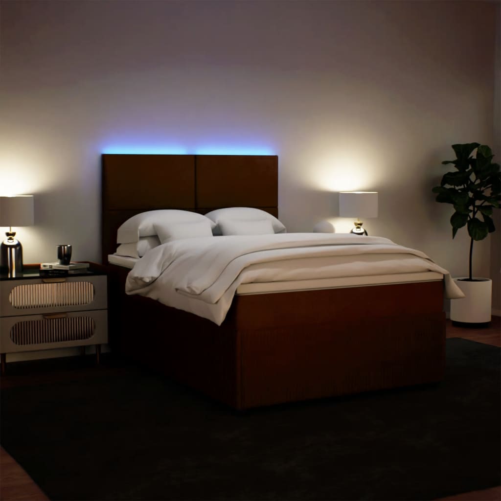 Boxspring met matras fluweel roze 140x190 cm