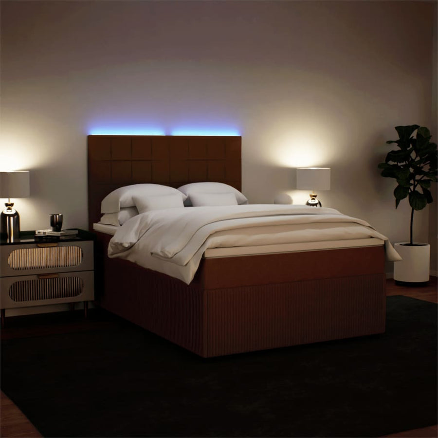 Boxspring met matras fluweel roze 160x200 cm