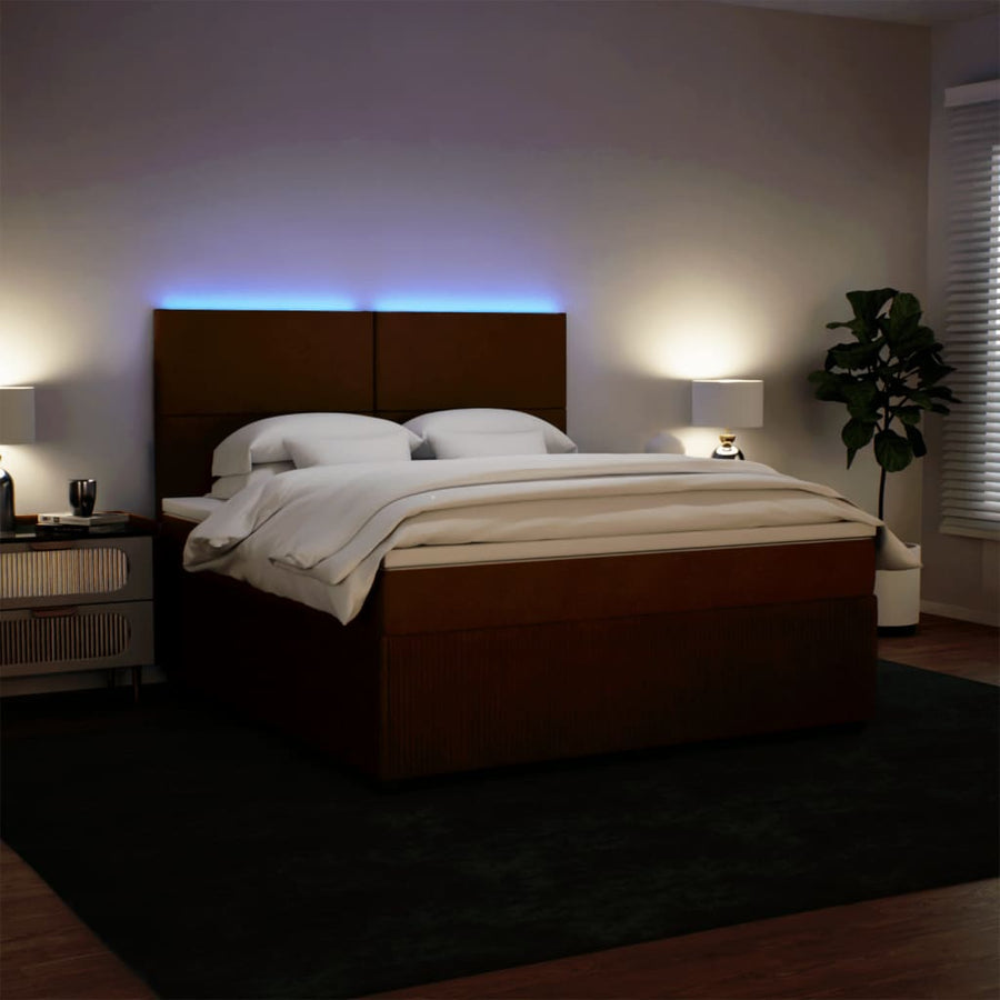 Boxspring met matras fluweel roze 180x200 cm