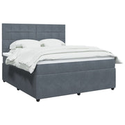 Boxspring 180x200 cm donkergrijs fluweel