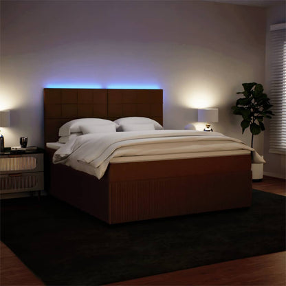 Boxspring met matras fluweel roze 180x200 cm