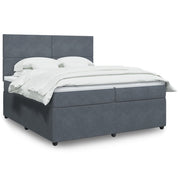 Boxspring 200x200 cm fluweel donkergrijs