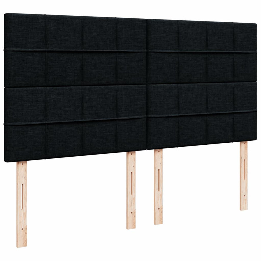 Boxspring met matras fluweel zwart 200x200 cm