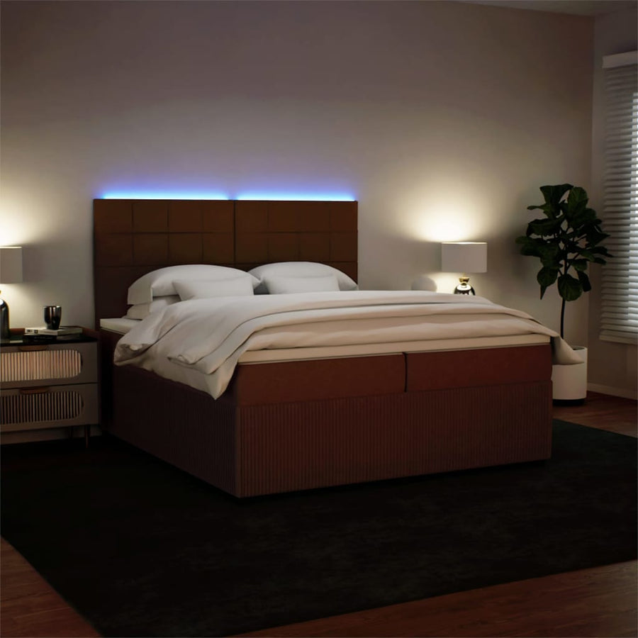Boxspring met matras fluweel roze 200x200 cm