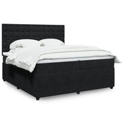 Boxspring bed 200x200 cm fluweel zwart