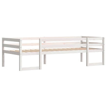 Kinderbedframe massief grenenhout wit 90x200 cm