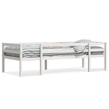 Kinderbedframe massief grenenhout wit 90x200 cm