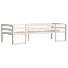 Kinderbedframe massief grenenhout wit 90x190 cm