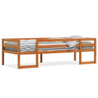 Kids Bed Frame Solid Pine Wash Brown 90x190 cm