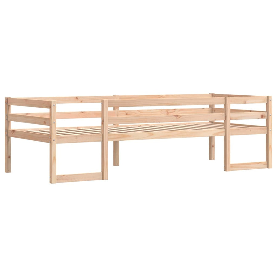 Kinderbedframe massief grenenhout 75x190 cm