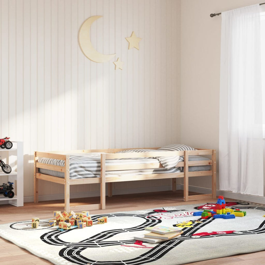 Kinderbedframe massief grenenhout 75x190 cm