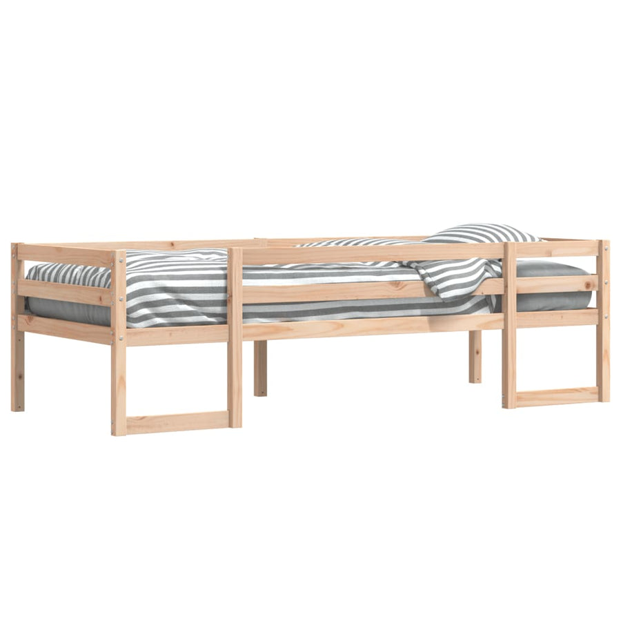Kinderbedframe massief grenenhout 75x190 cm