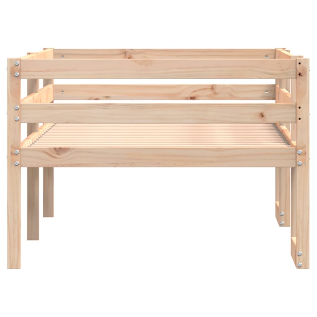 Kinderbedframe massief grenenhout 75x190 cm