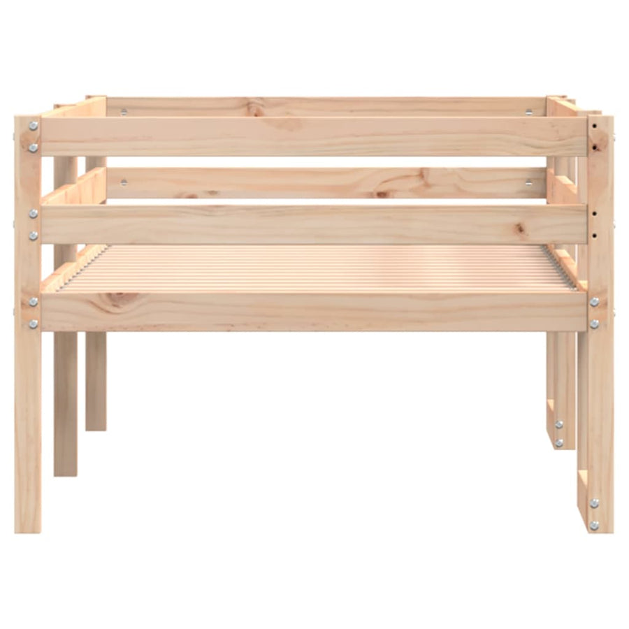 Kinderbedframe massief grenenhout 75x190 cm
