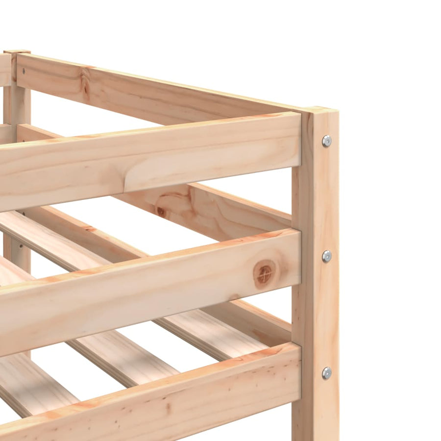 Kinderbedframe massief grenenhout 75x190 cm