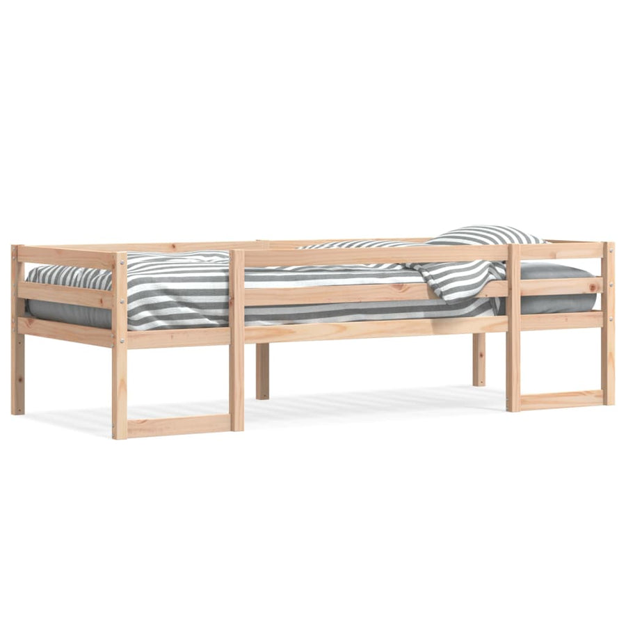 Kinderbedframe massief grenenhout 75x190 cm