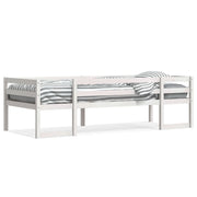 Kinderbedframe massief grenenhout wit 75x190 cm