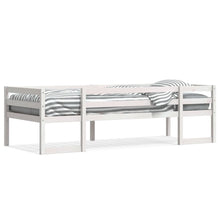Kinderbedframe massief grenenhout wit 75x190 cm