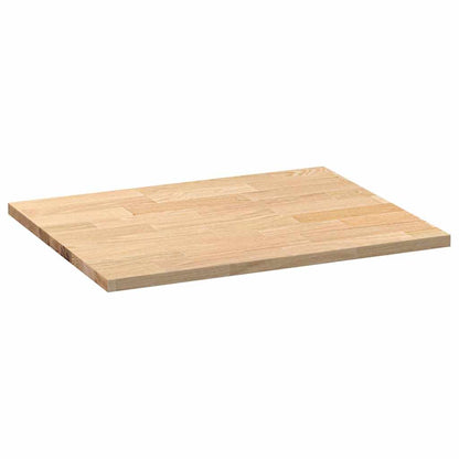Keuken werkblad rechthoekig 80x63,5x2,7 cm massief eikenhout